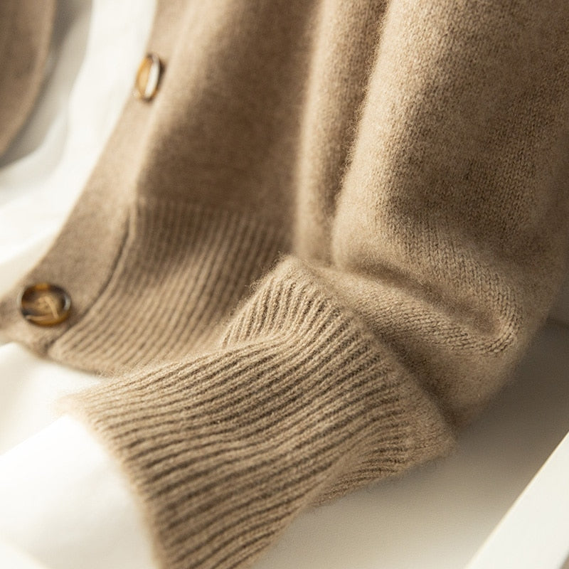 Cashmere Wool Blend High Neck Sweater